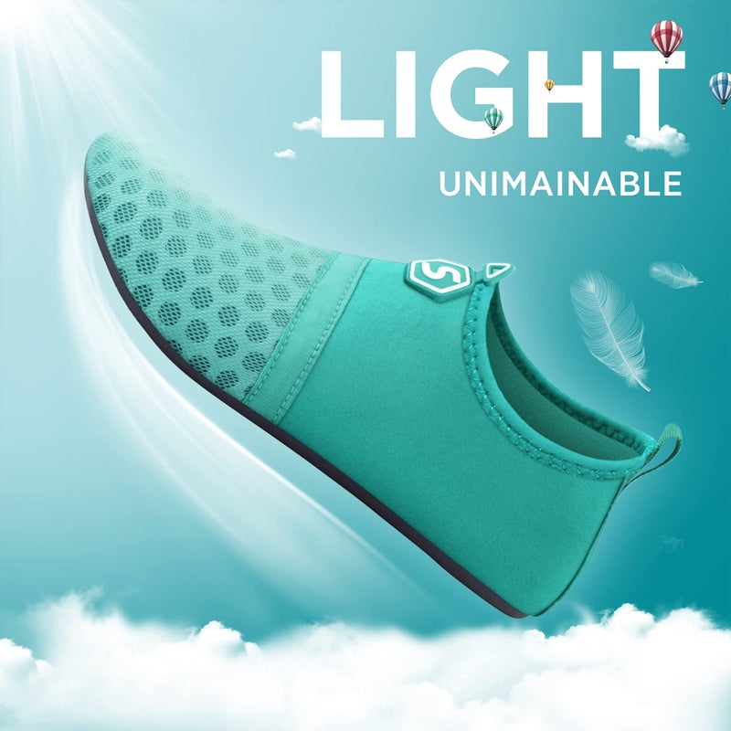 SEEKWAY Water Shoes Quick-Dry Aqua Socks Barefoot Slip-on for Beach Pool Swim River Yoga Lake Surf Women Men Black SK001 - Image 5